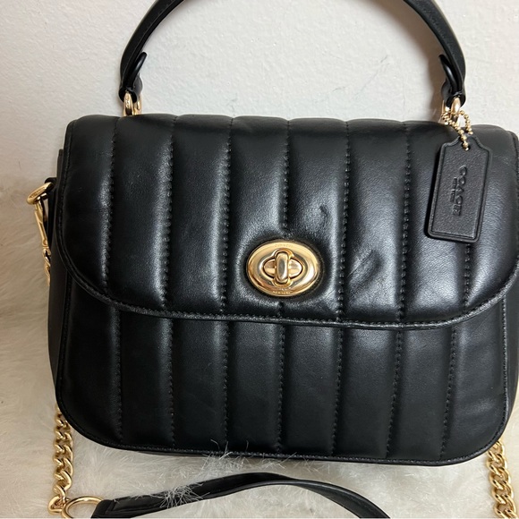 Coach Marlie Turnlock Quilted Top Handle Crossbody - Picture 10 of 16